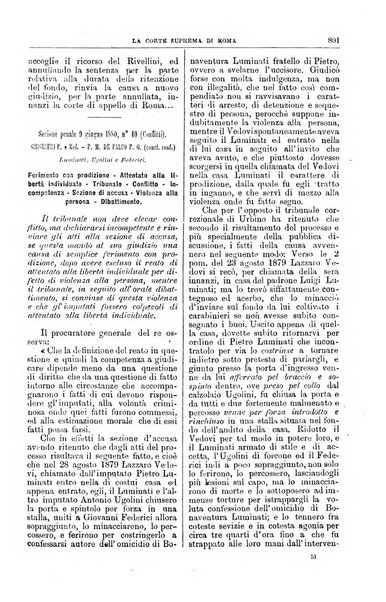 La Corte suprema di Roma raccolta periodica delle sentenze della Corte di cassazione di Roma