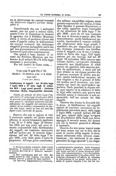 La Corte suprema di Roma raccolta periodica delle sentenze della Corte di cassazione di Roma