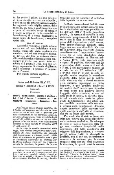 La Corte suprema di Roma raccolta periodica delle sentenze della Corte di cassazione di Roma