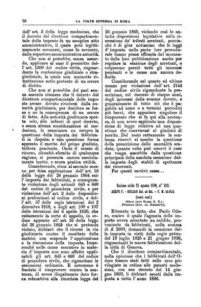 La Corte suprema di Roma raccolta periodica delle sentenze della Corte di cassazione di Roma