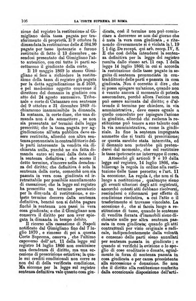 La Corte suprema di Roma raccolta periodica delle sentenze della Corte di cassazione di Roma