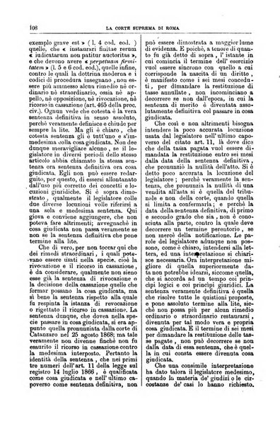 La Corte suprema di Roma raccolta periodica delle sentenze della Corte di cassazione di Roma