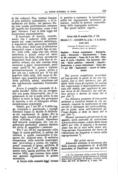 La Corte suprema di Roma raccolta periodica delle sentenze della Corte di cassazione di Roma