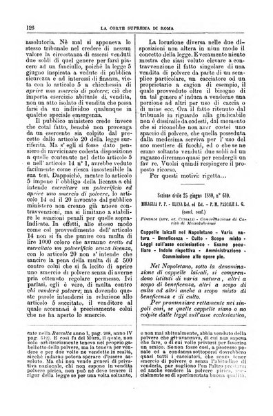 La Corte suprema di Roma raccolta periodica delle sentenze della Corte di cassazione di Roma