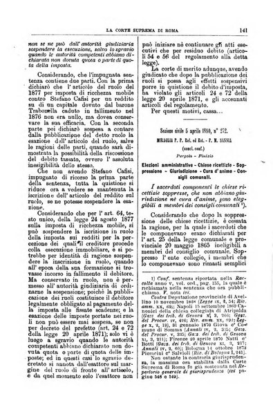 La Corte suprema di Roma raccolta periodica delle sentenze della Corte di cassazione di Roma