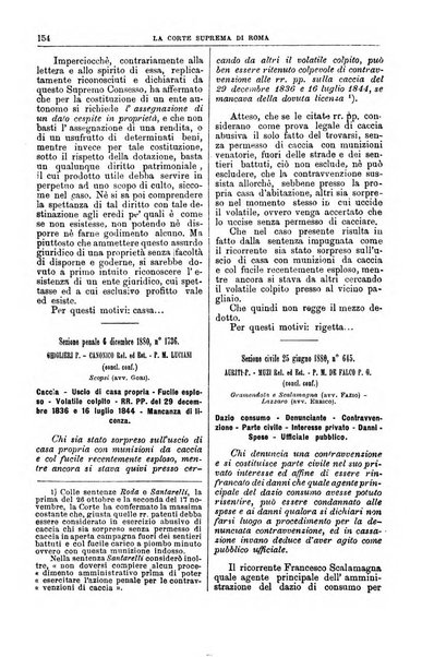 La Corte suprema di Roma raccolta periodica delle sentenze della Corte di cassazione di Roma