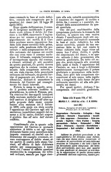 La Corte suprema di Roma raccolta periodica delle sentenze della Corte di cassazione di Roma