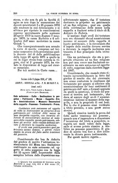 La Corte suprema di Roma raccolta periodica delle sentenze della Corte di cassazione di Roma