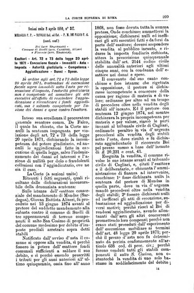 La Corte suprema di Roma raccolta periodica delle sentenze della Corte di cassazione di Roma