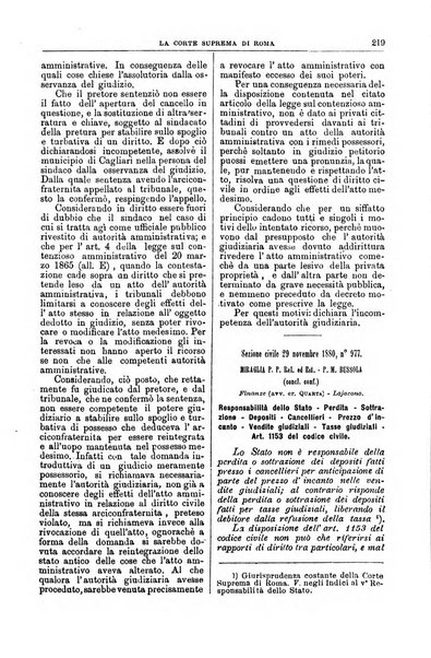 La Corte suprema di Roma raccolta periodica delle sentenze della Corte di cassazione di Roma