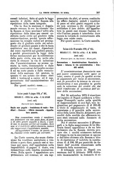 La Corte suprema di Roma raccolta periodica delle sentenze della Corte di cassazione di Roma