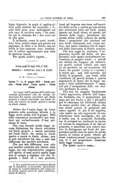 La Corte suprema di Roma raccolta periodica delle sentenze della Corte di cassazione di Roma