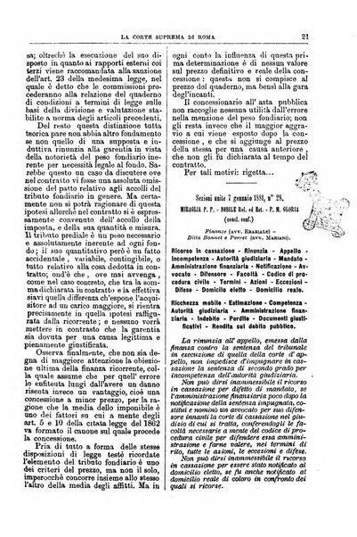 La Corte suprema di Roma raccolta periodica delle sentenze della Corte di cassazione di Roma