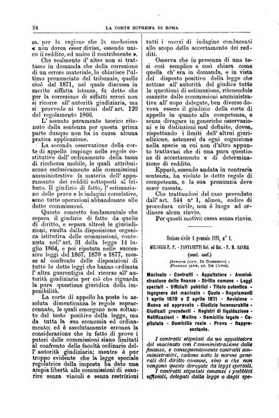 La Corte suprema di Roma raccolta periodica delle sentenze della Corte di cassazione di Roma