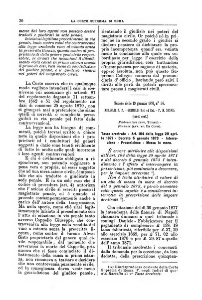 La Corte suprema di Roma raccolta periodica delle sentenze della Corte di cassazione di Roma