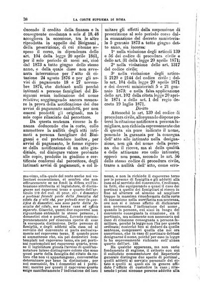 La Corte suprema di Roma raccolta periodica delle sentenze della Corte di cassazione di Roma