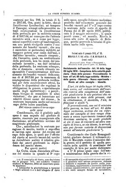 La Corte suprema di Roma raccolta periodica delle sentenze della Corte di cassazione di Roma