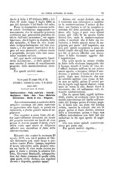 La Corte suprema di Roma raccolta periodica delle sentenze della Corte di cassazione di Roma