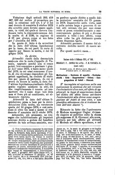 La Corte suprema di Roma raccolta periodica delle sentenze della Corte di cassazione di Roma