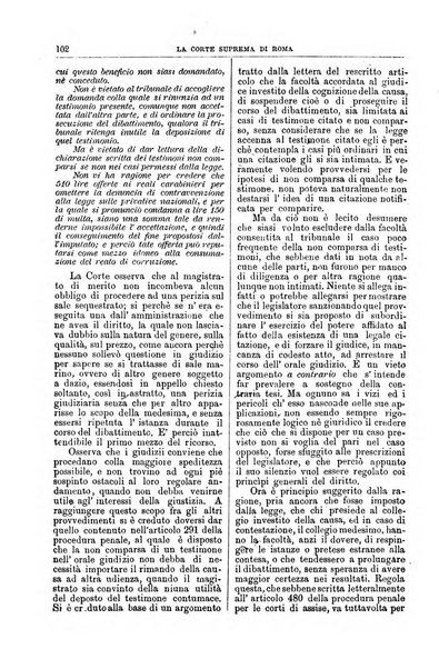 La Corte suprema di Roma raccolta periodica delle sentenze della Corte di cassazione di Roma