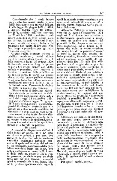 La Corte suprema di Roma raccolta periodica delle sentenze della Corte di cassazione di Roma