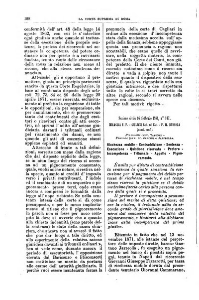 La Corte suprema di Roma raccolta periodica delle sentenze della Corte di cassazione di Roma