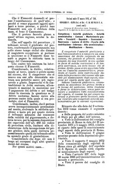 La Corte suprema di Roma raccolta periodica delle sentenze della Corte di cassazione di Roma