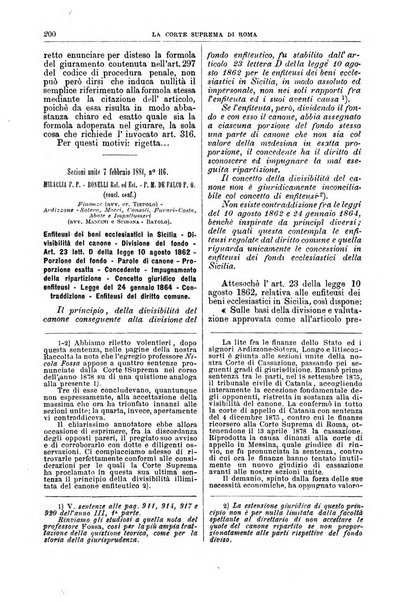 La Corte suprema di Roma raccolta periodica delle sentenze della Corte di cassazione di Roma