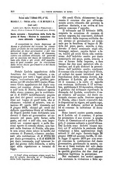 La Corte suprema di Roma raccolta periodica delle sentenze della Corte di cassazione di Roma