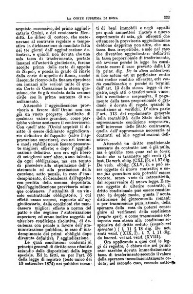 La Corte suprema di Roma raccolta periodica delle sentenze della Corte di cassazione di Roma