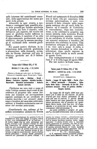 La Corte suprema di Roma raccolta periodica delle sentenze della Corte di cassazione di Roma