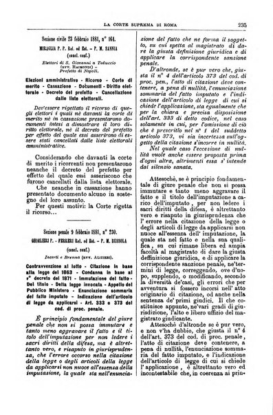 La Corte suprema di Roma raccolta periodica delle sentenze della Corte di cassazione di Roma