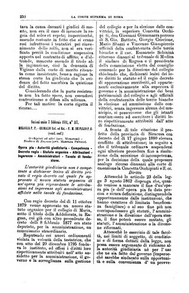 La Corte suprema di Roma raccolta periodica delle sentenze della Corte di cassazione di Roma