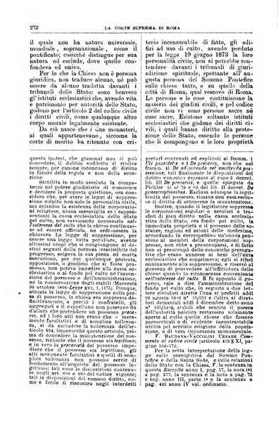 La Corte suprema di Roma raccolta periodica delle sentenze della Corte di cassazione di Roma