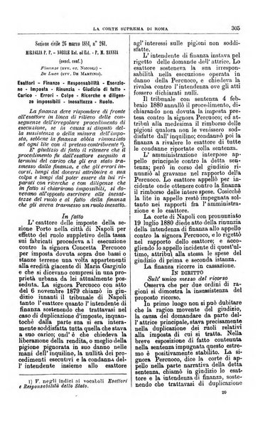 La Corte suprema di Roma raccolta periodica delle sentenze della Corte di cassazione di Roma