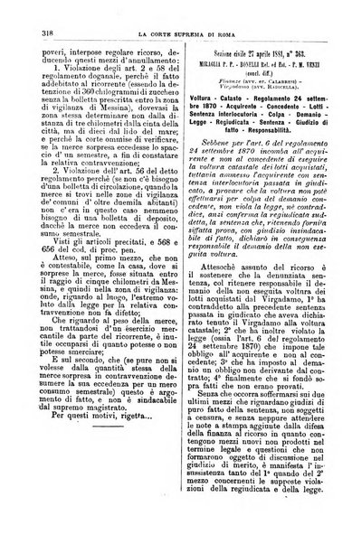 La Corte suprema di Roma raccolta periodica delle sentenze della Corte di cassazione di Roma