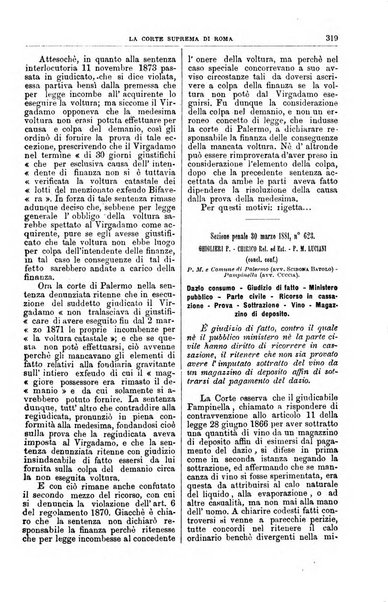 La Corte suprema di Roma raccolta periodica delle sentenze della Corte di cassazione di Roma