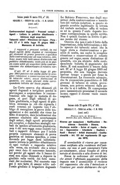 La Corte suprema di Roma raccolta periodica delle sentenze della Corte di cassazione di Roma