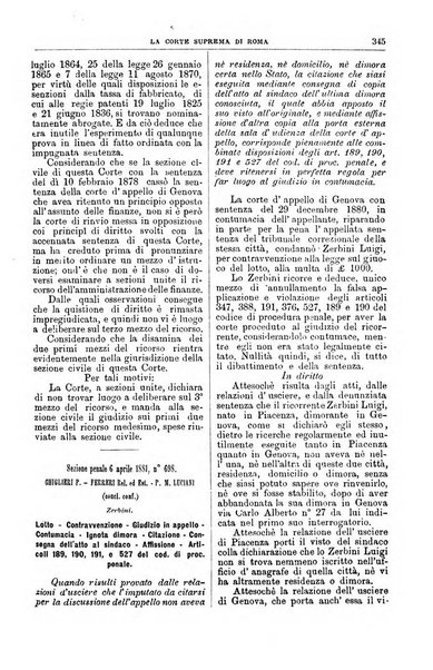 La Corte suprema di Roma raccolta periodica delle sentenze della Corte di cassazione di Roma