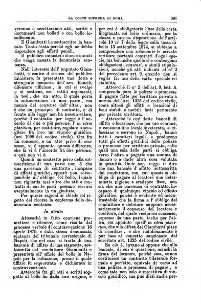 La Corte suprema di Roma raccolta periodica delle sentenze della Corte di cassazione di Roma