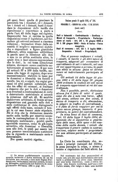 La Corte suprema di Roma raccolta periodica delle sentenze della Corte di cassazione di Roma