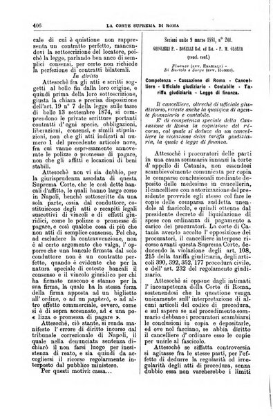 La Corte suprema di Roma raccolta periodica delle sentenze della Corte di cassazione di Roma