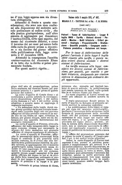 La Corte suprema di Roma raccolta periodica delle sentenze della Corte di cassazione di Roma