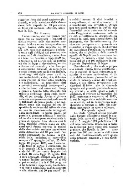 La Corte suprema di Roma raccolta periodica delle sentenze della Corte di cassazione di Roma