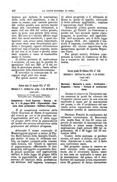 La Corte suprema di Roma raccolta periodica delle sentenze della Corte di cassazione di Roma