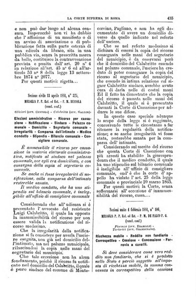 La Corte suprema di Roma raccolta periodica delle sentenze della Corte di cassazione di Roma