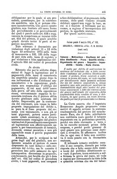 La Corte suprema di Roma raccolta periodica delle sentenze della Corte di cassazione di Roma