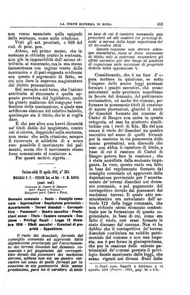 La Corte suprema di Roma raccolta periodica delle sentenze della Corte di cassazione di Roma