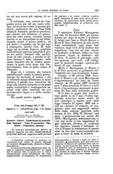 La Corte suprema di Roma raccolta periodica delle sentenze della Corte di cassazione di Roma