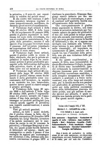 La Corte suprema di Roma raccolta periodica delle sentenze della Corte di cassazione di Roma